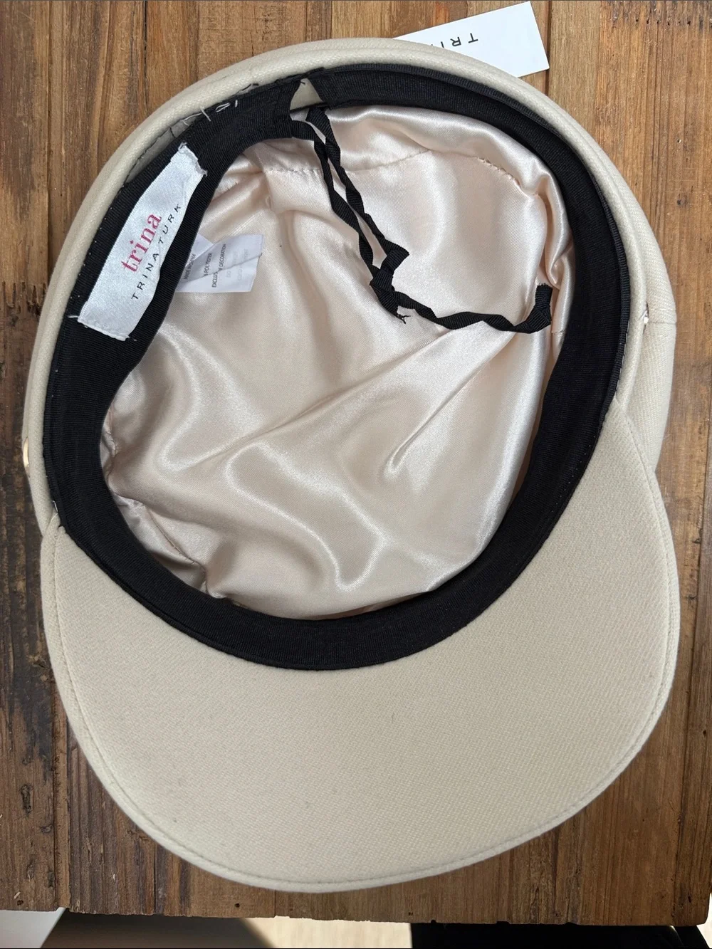 NWT Trina Turk Rope-Trim Baker Boy Cap